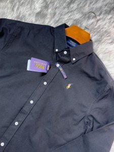 Black Solid Shirt. 𝗚𝗮𝗿𝗺𝗲𝗻𝘁 𝗖𝗼𝘁𝘁𝗼𝗻 𝗙𝗮𝗯𝗿𝗶𝗰𝘀