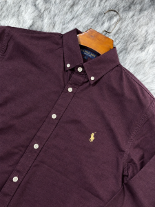 Maroon Solid Shirt. 𝗚𝗮𝗿𝗺𝗲𝗻𝘁 𝗖𝗼𝘁𝘁𝗼𝗻 𝗙𝗮𝗯𝗿𝗶𝗰𝘀