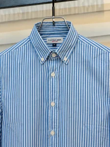 Blue Stripe Shirt. 𝗚𝗮𝗿𝗺𝗲𝗻𝘁 𝗖𝗼𝘁𝘁𝗼𝗻 𝗙𝗮𝗯𝗿𝗶𝗰𝘀